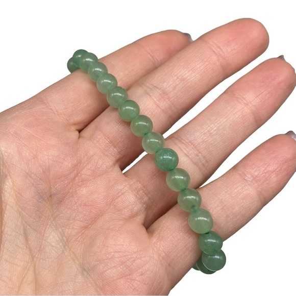 6mm Green Aventurine Stretch Bracelet Beads Beaded Crystal Stone Gemstone Boho - Picture 3 of 6